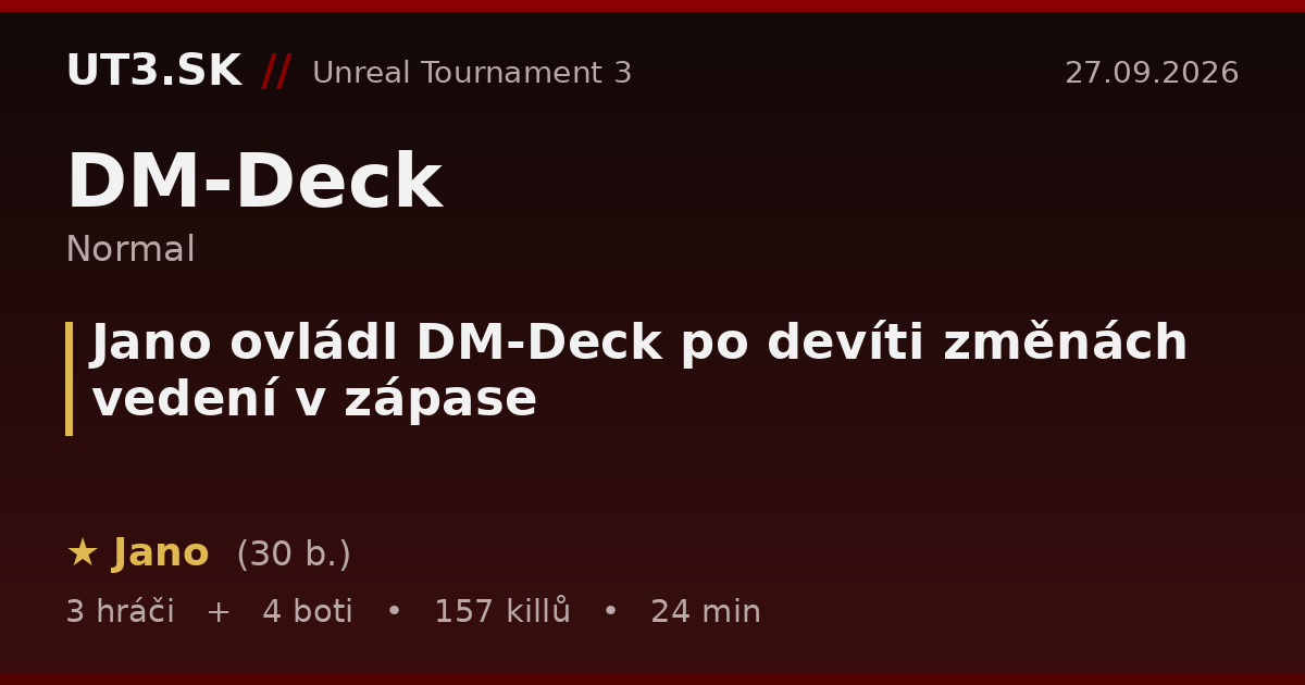 Jano ovládl DM-Deck po devíti změnách vedení v zápase