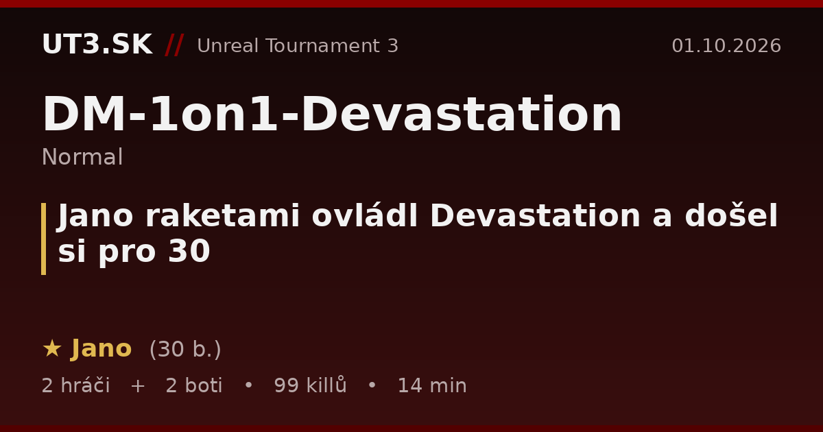 Jano raketami ovládl Devastation a došel si pro 30