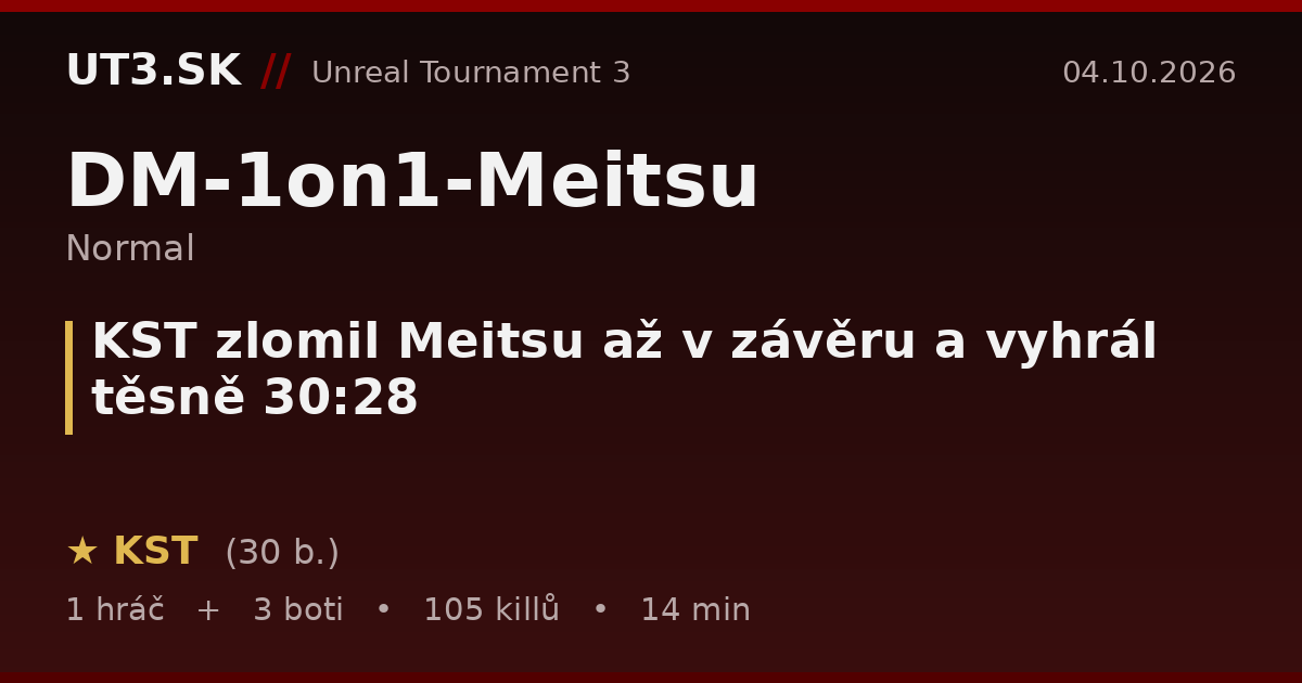 KST zlomil Meitsu až v závěru a vyhrál těsně 30:28