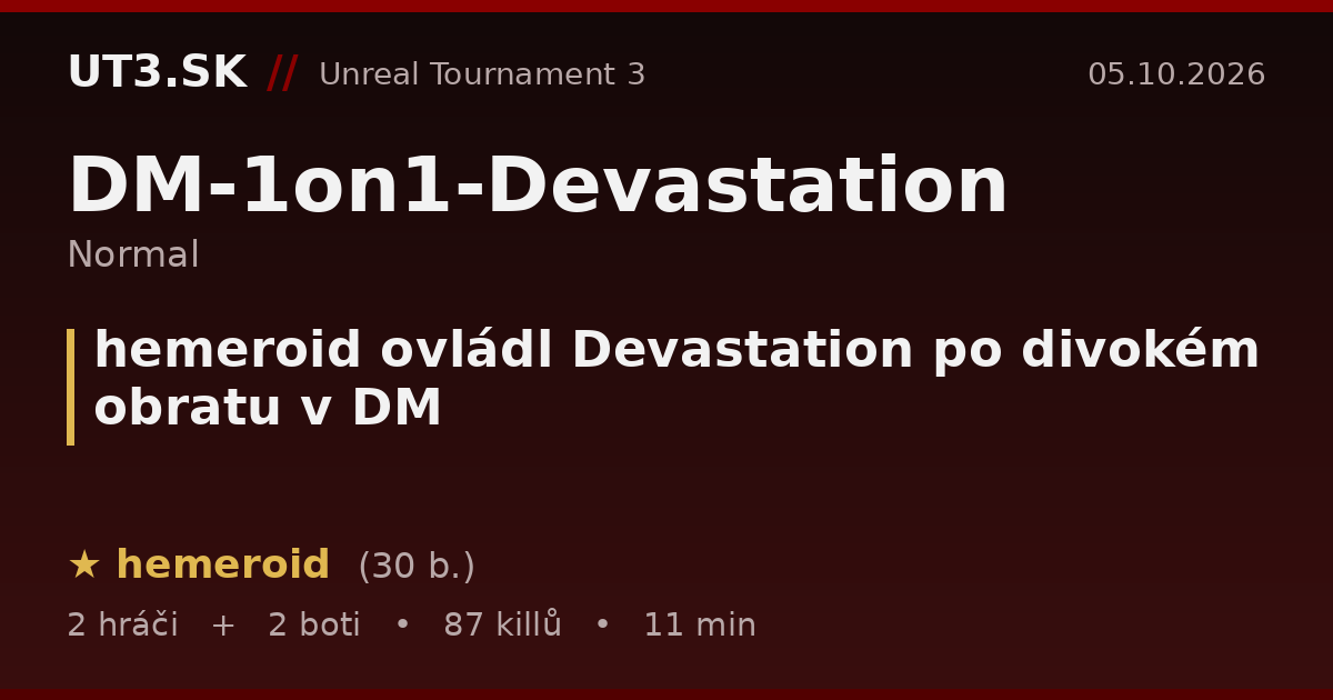 hemeroid ovládl Devastation po divokém obratu v DM