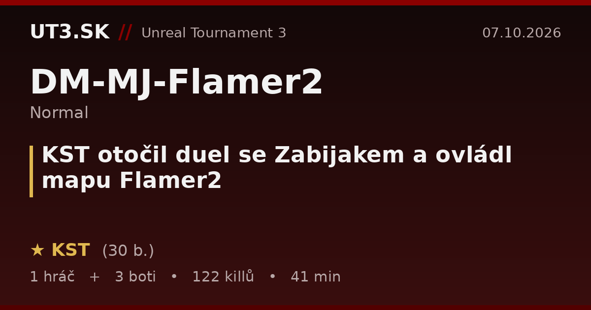 KST otočil duel se Zabijakem a ovládl mapu Flamer2