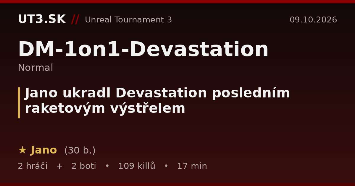 Jano ukradl Devastation posledním raketovým výstřelem