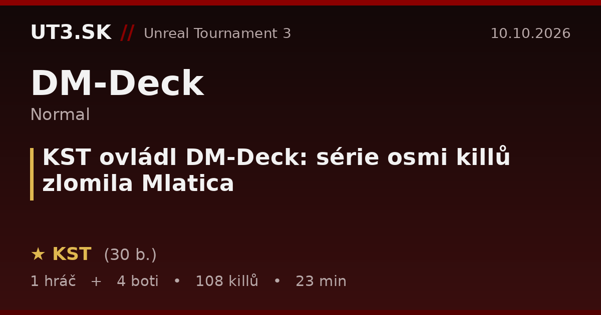 KST ovládl DM-Deck: série osmi killů zlomila Mlatica