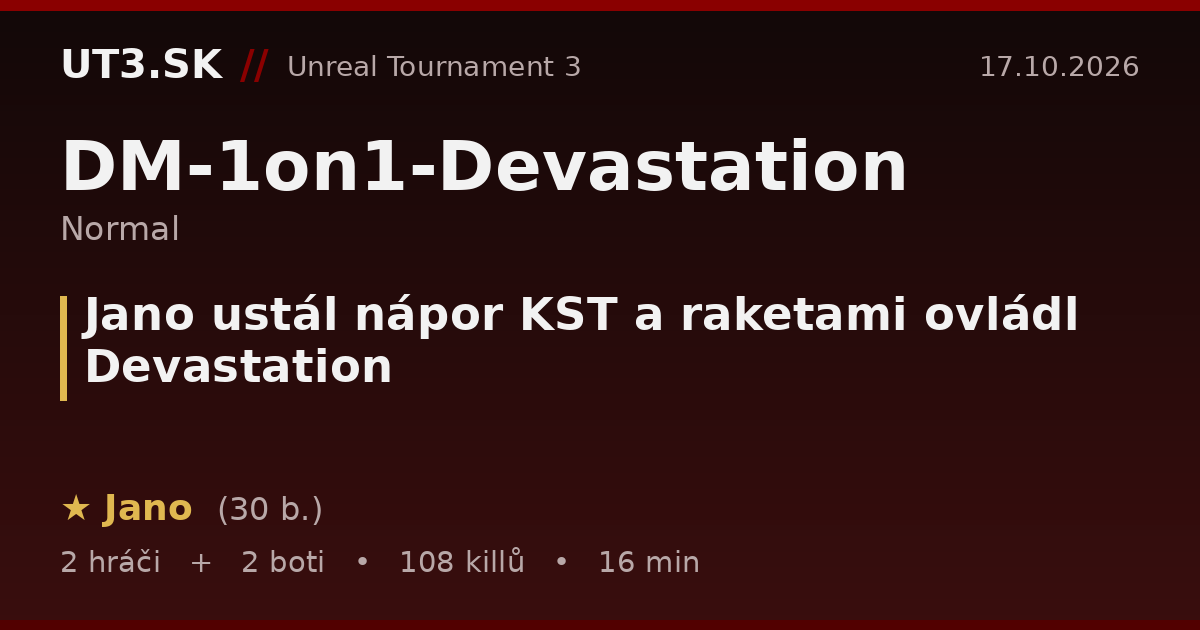 Jano ustál nápor KST a raketami ovládl Devastation