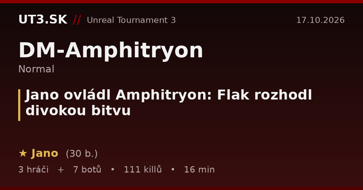 Jano ovládl Amphitryon: Flak rozhodl divokou bitvu