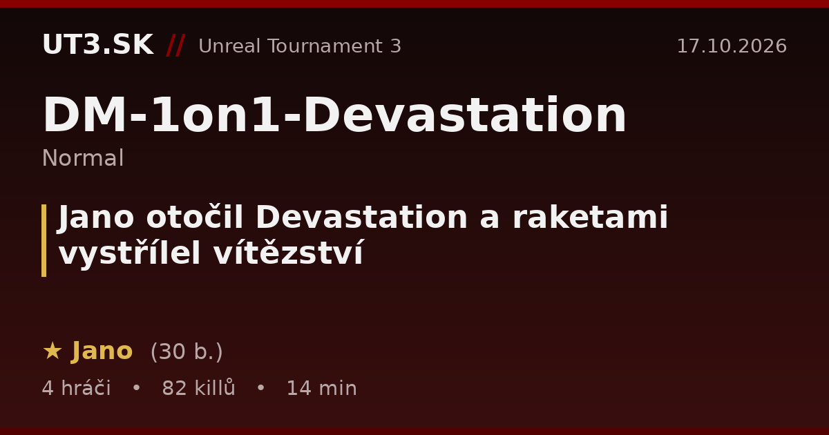 Jano otočil Devastation a raketami vystřílel vítězství