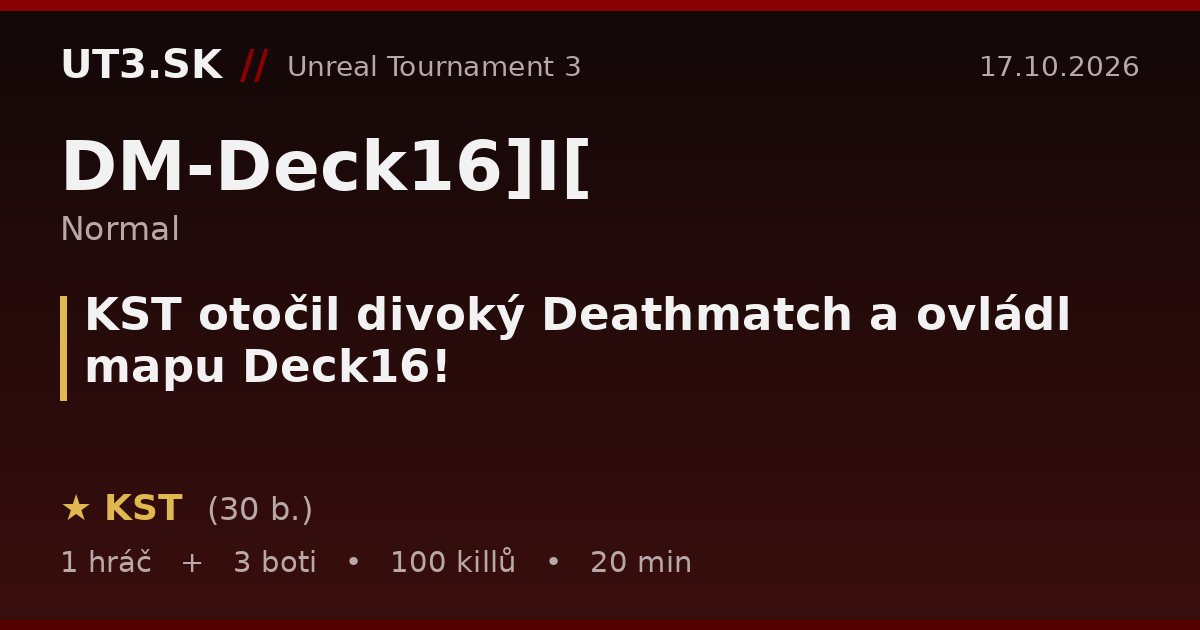 KST otočil divoký Deathmatch a ovládl mapu Deck16!