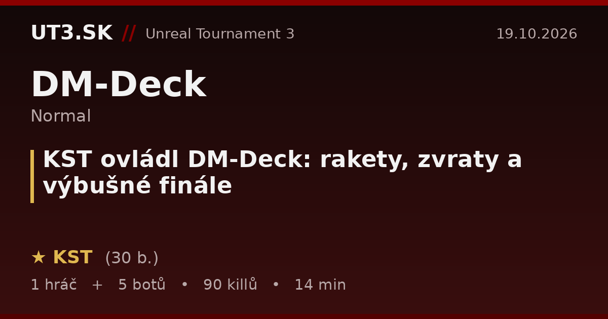 KST ovládl DM-Deck: rakety, zvraty a výbušné finále