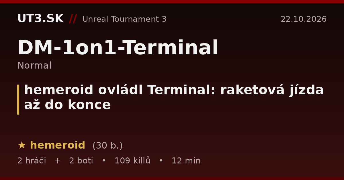 hemeroid ovládl Terminal: raketová jízda až do konce