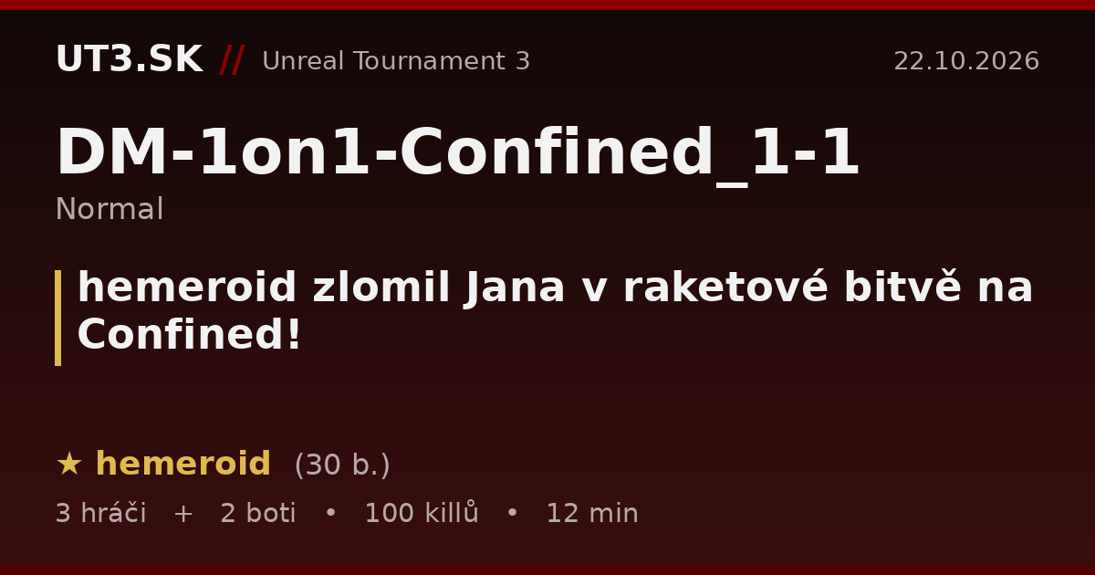 hemeroid zlomil Jana v raketové bitvě na Confined!
