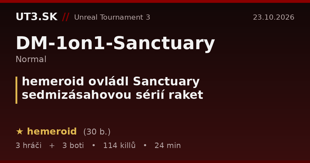 hemeroid ovládl Sanctuary sedmizásahovou sérií raket