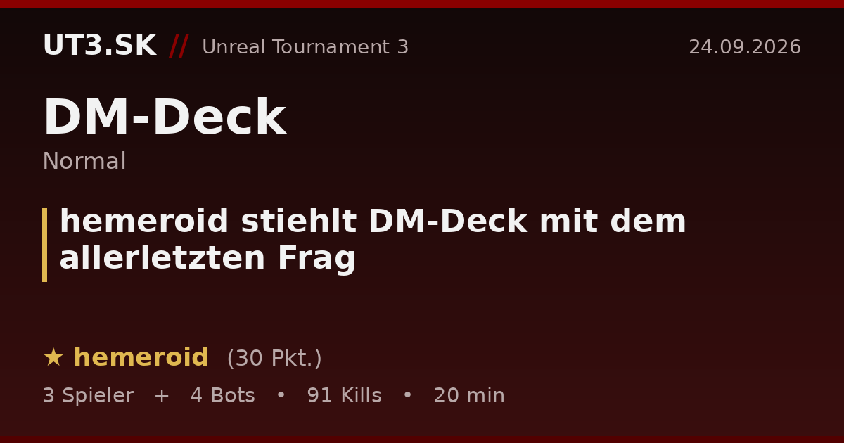 hemeroid stiehlt DM-Deck mit dem allerletzten Frag