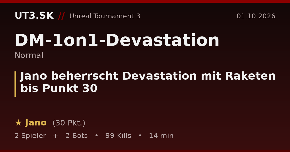 Jano beherrscht Devastation mit Raketen bis Punkt 30