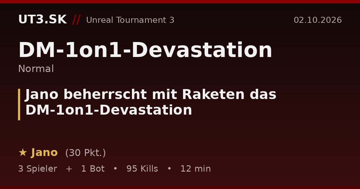 Jano beherrscht mit Raketen das DM-1on1-Devastation