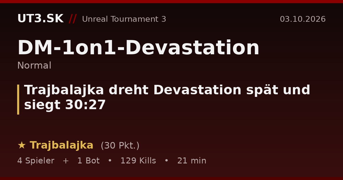 Trajbalajka dreht Devastation spät und siegt 30:27