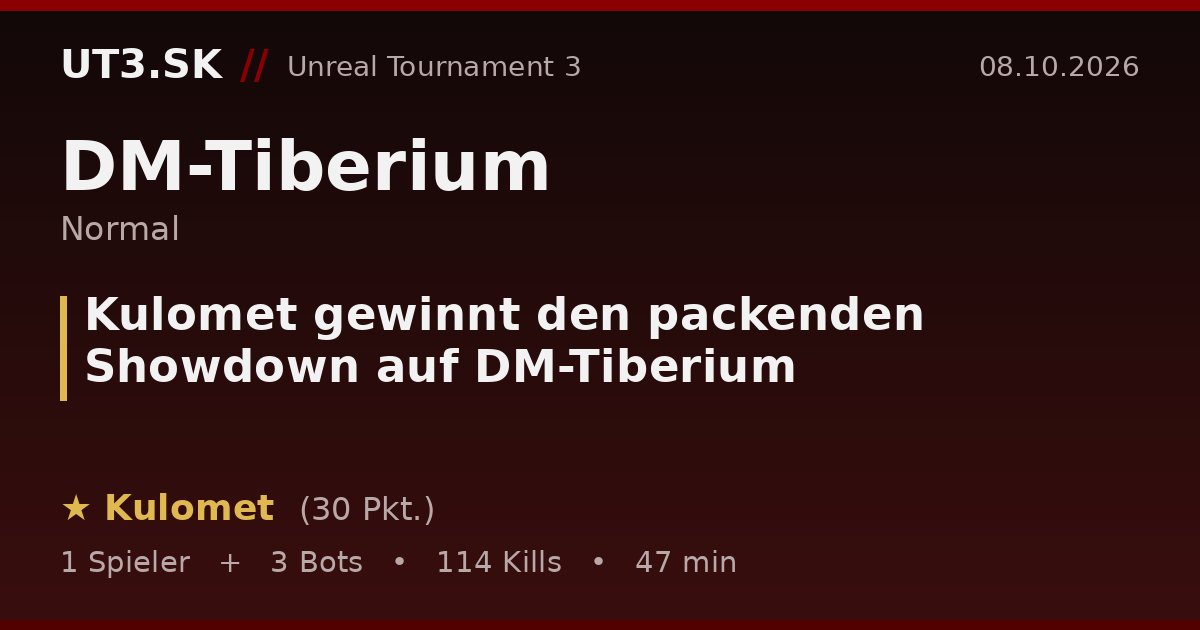 Kulomet gewinnt den packenden Showdown auf DM-Tiberium