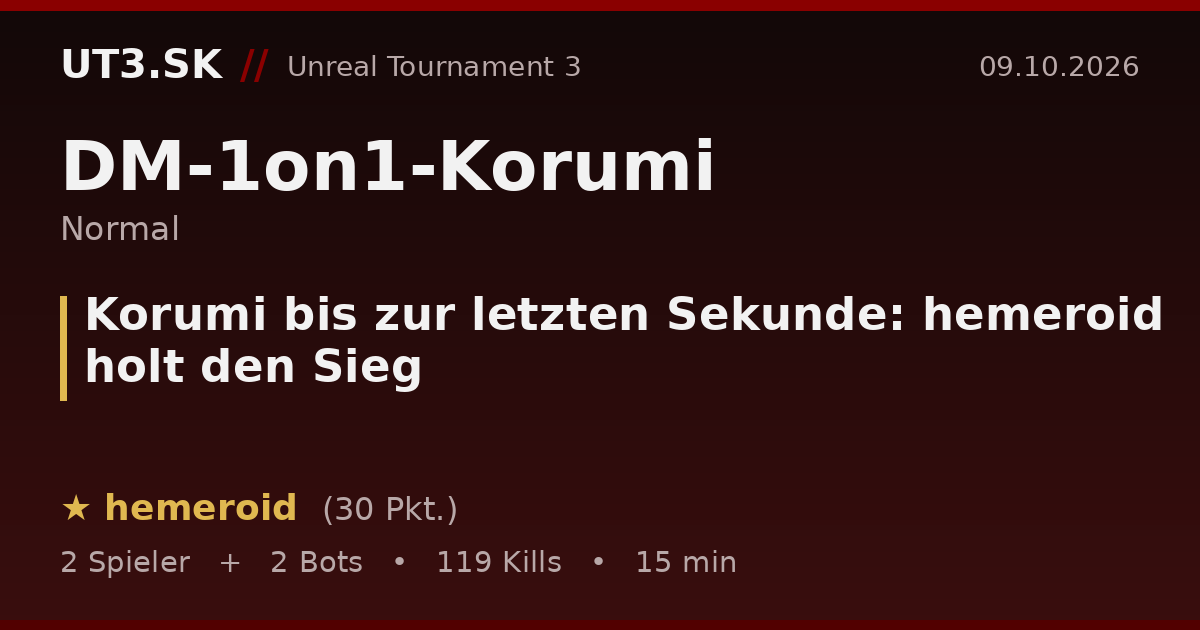Korumi bis zur letzten Sekunde: hemeroid holt den Sieg
