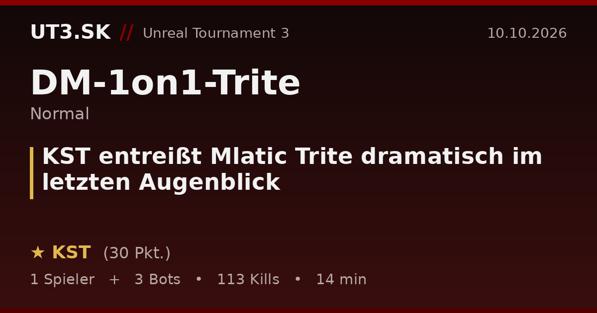 KST entreißt Mlatic Trite dramatisch im letzten Augenblick