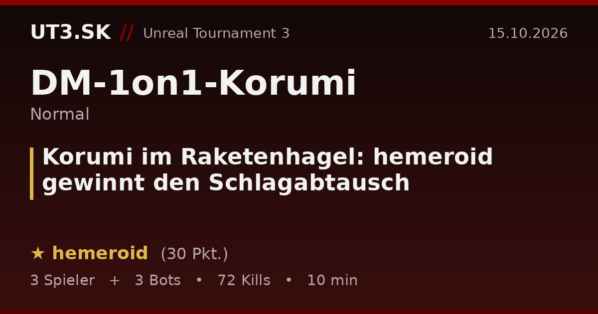 Korumi im Raketenhagel: hemeroid gewinnt den Schlagabtausch
