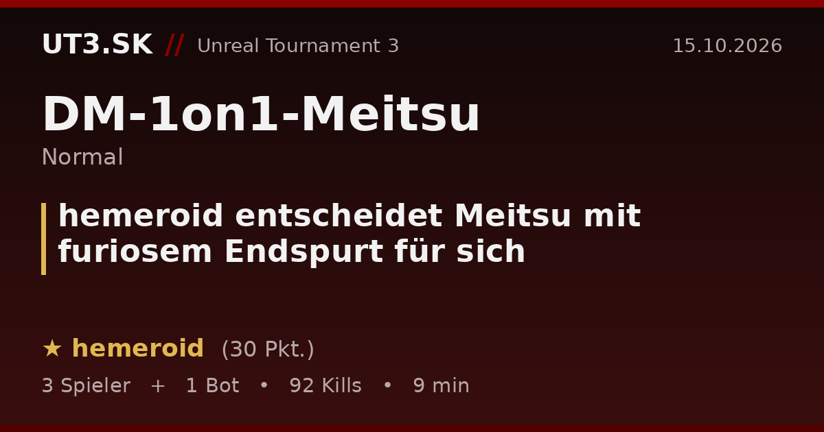 hemeroid entscheidet Meitsu mit furiosem Endspurt für sich