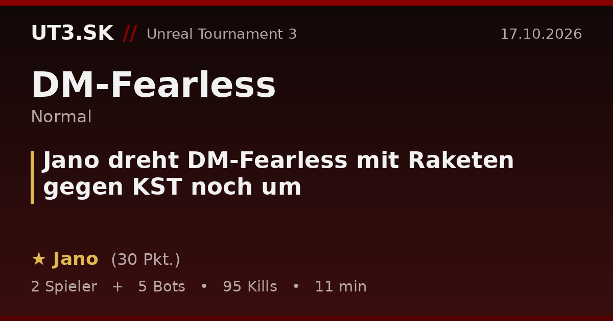 Jano dreht DM-Fearless mit Raketen gegen KST noch um