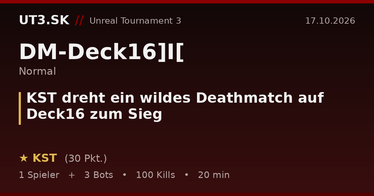KST dreht ein wildes Deathmatch auf Deck16 zum Sieg