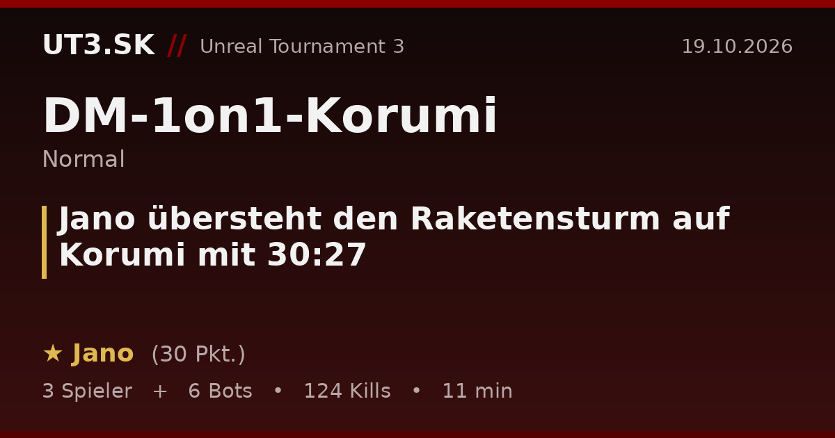 Jano übersteht den Raketensturm auf Korumi mit 30:27