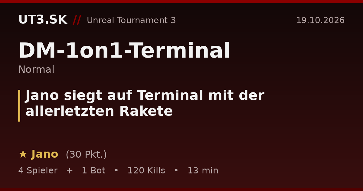 Jano siegt auf Terminal mit der allerletzten Rakete