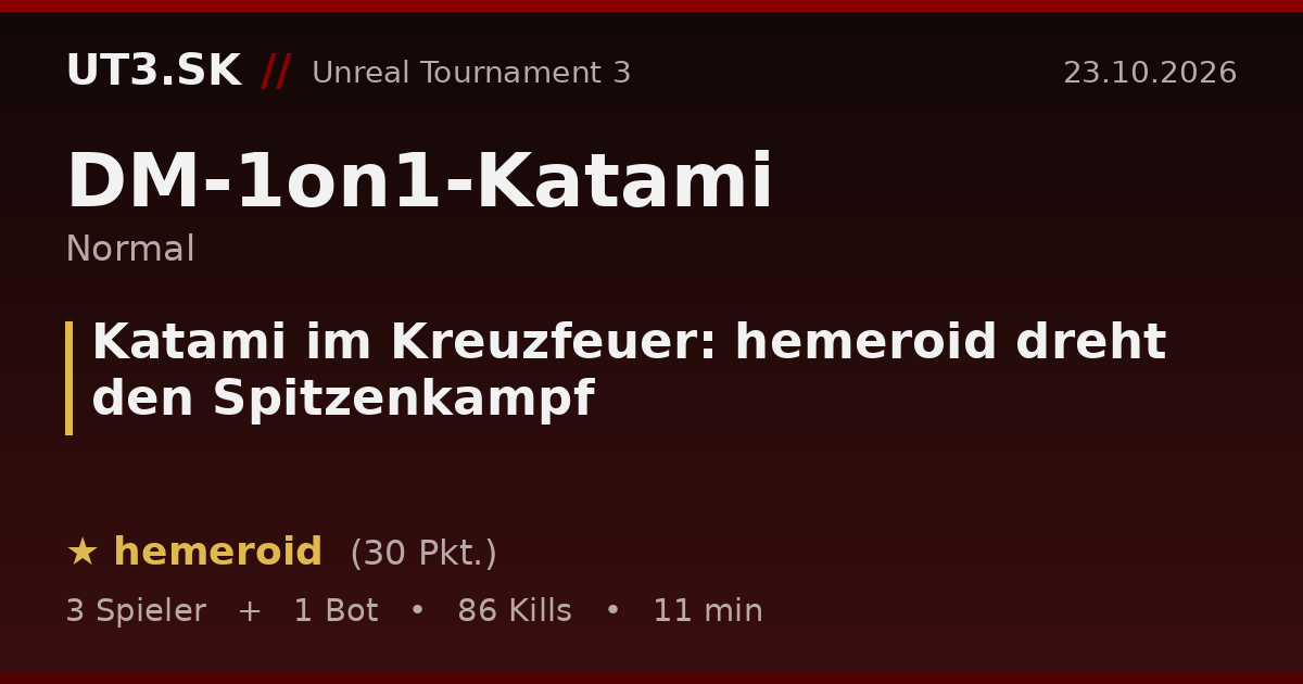 Katami im Kreuzfeuer: hemeroid dreht den Spitzenkampf