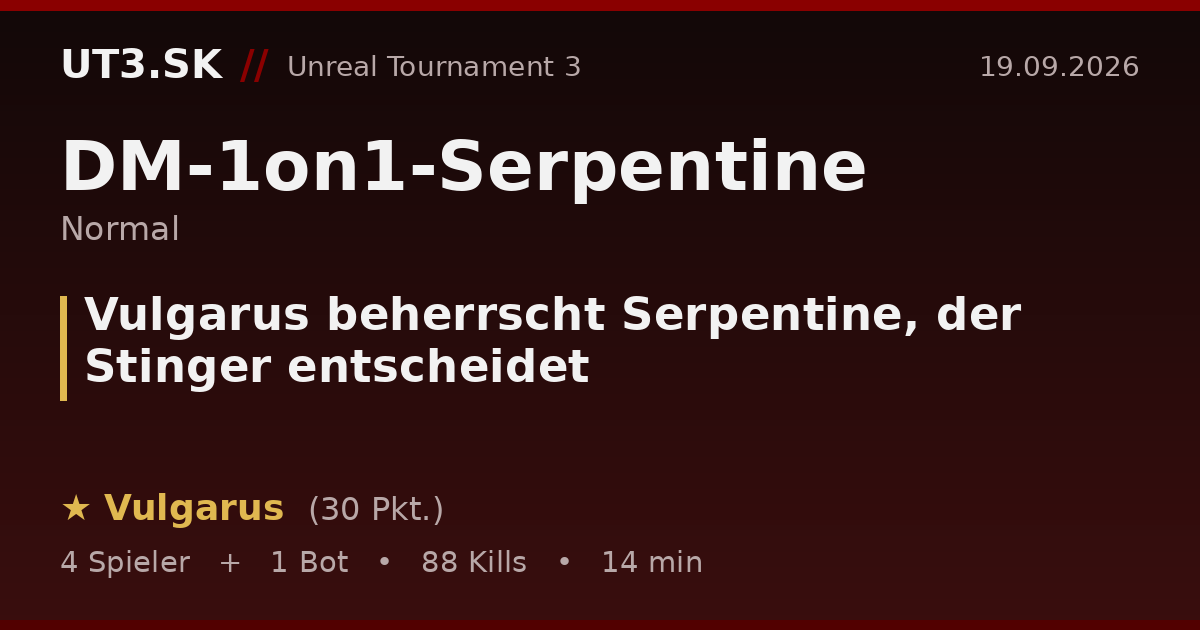 Vulgarus beherrscht Serpentine, der Stinger entscheidet