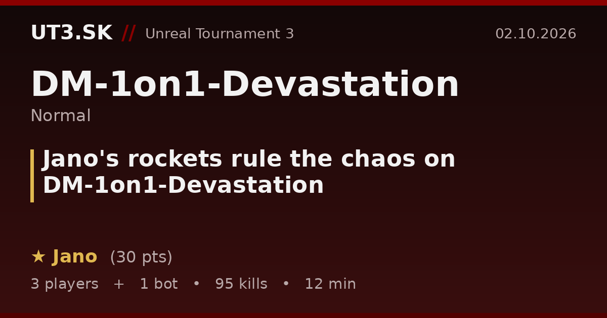 Jano's rockets rule the chaos on DM-1on1-Devastation
