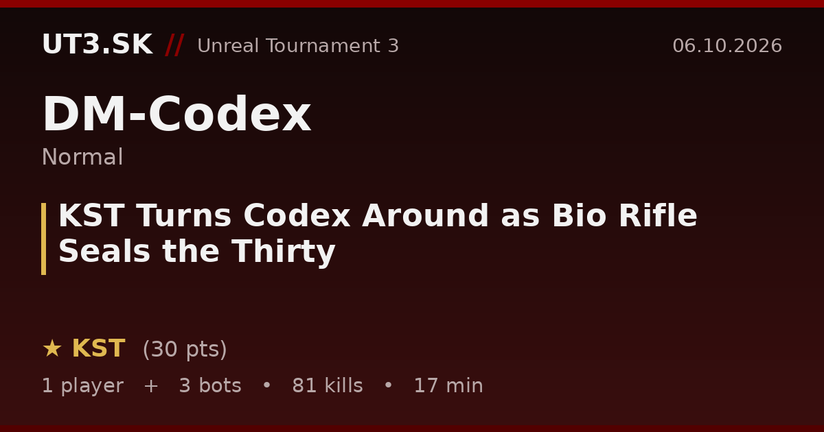 KST Turns Codex Around as Bio Rifle Seals the Thirty