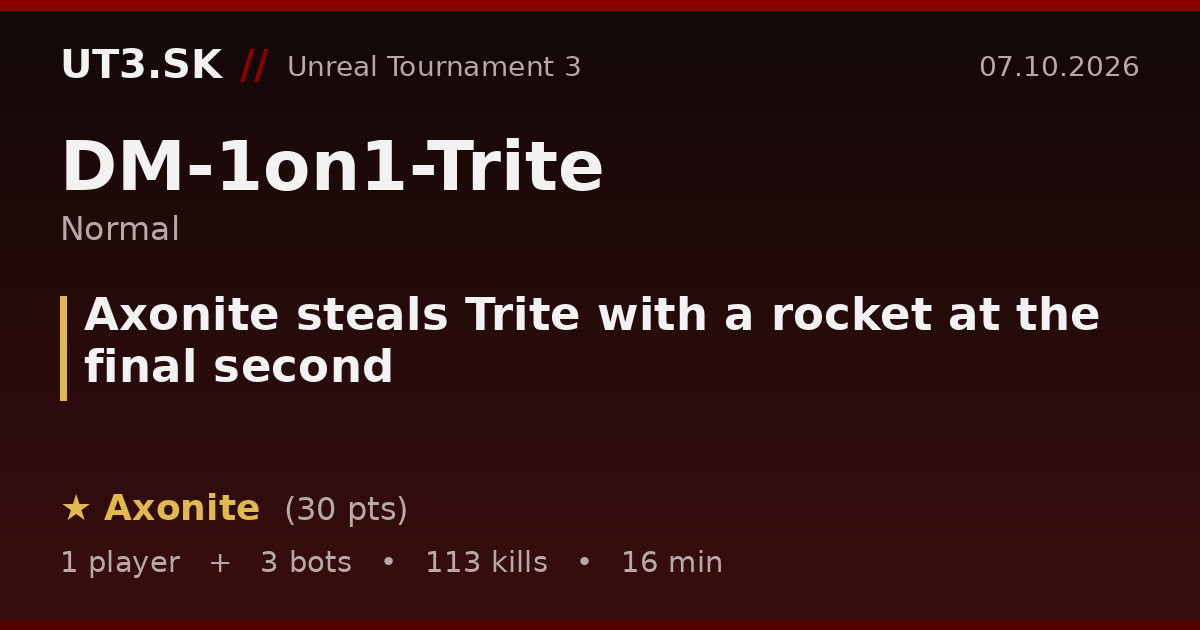 Axonite steals Trite with a rocket at the final second