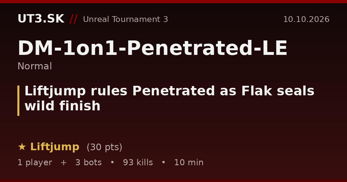 Liftjump rules Penetrated as Flak seals wild finish