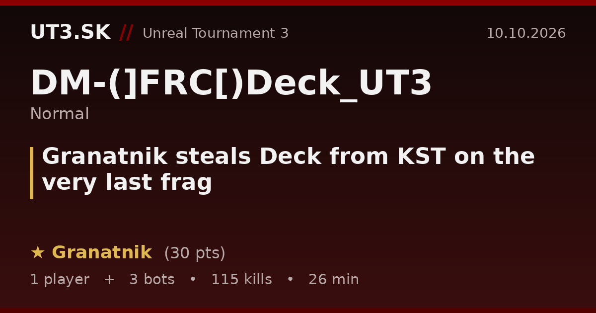 Granatnik steals Deck from KST on the very last frag