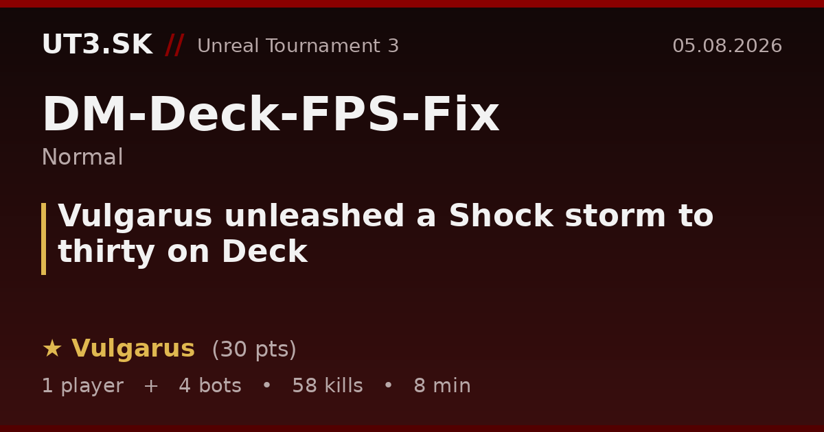 Vulgarus unleashed a Shock storm to thirty on Deck
