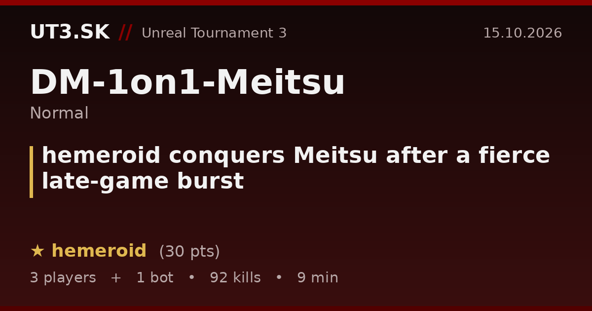 hemeroid conquers Meitsu after a fierce late-game burst