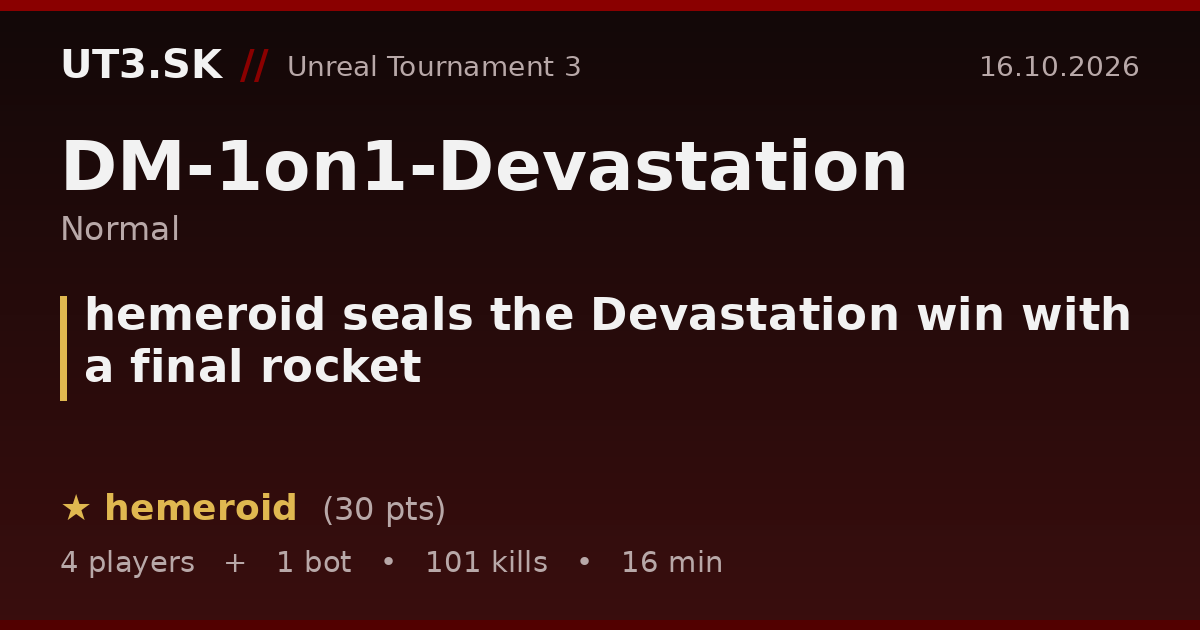 hemeroid seals the Devastation win with a final rocket