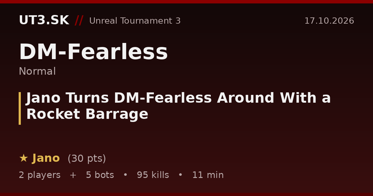 Jano Turns DM-Fearless Around With a Rocket Barrage