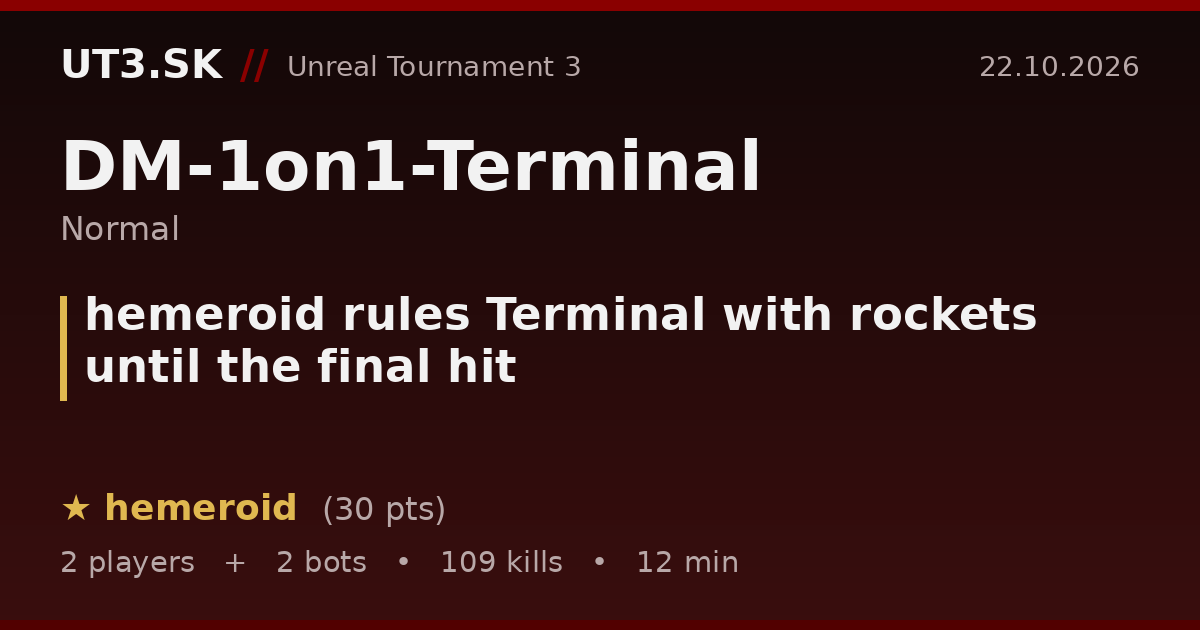 hemeroid rules Terminal with rockets until the final hit