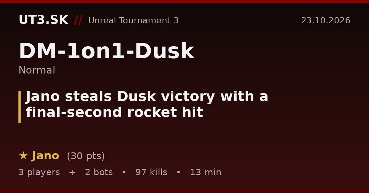 Jano steals Dusk victory with a final-second rocket hit