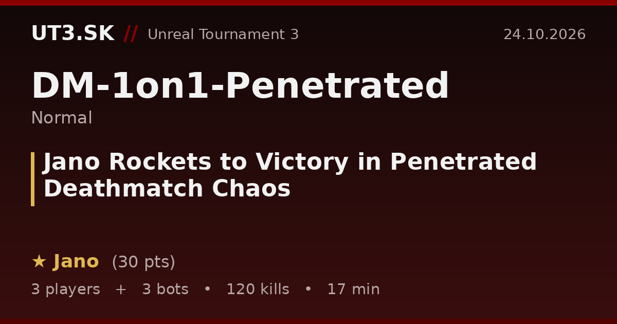 Jano Rockets to Victory in Penetrated Deathmatch Chaos