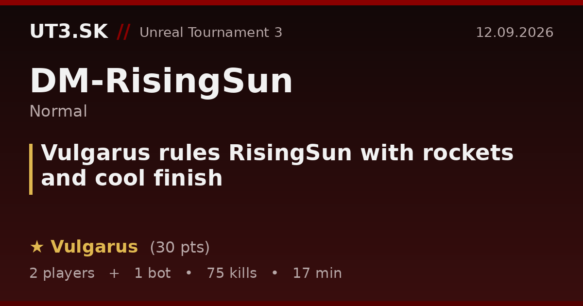 Vulgarus rules RisingSun with rockets and cool finish