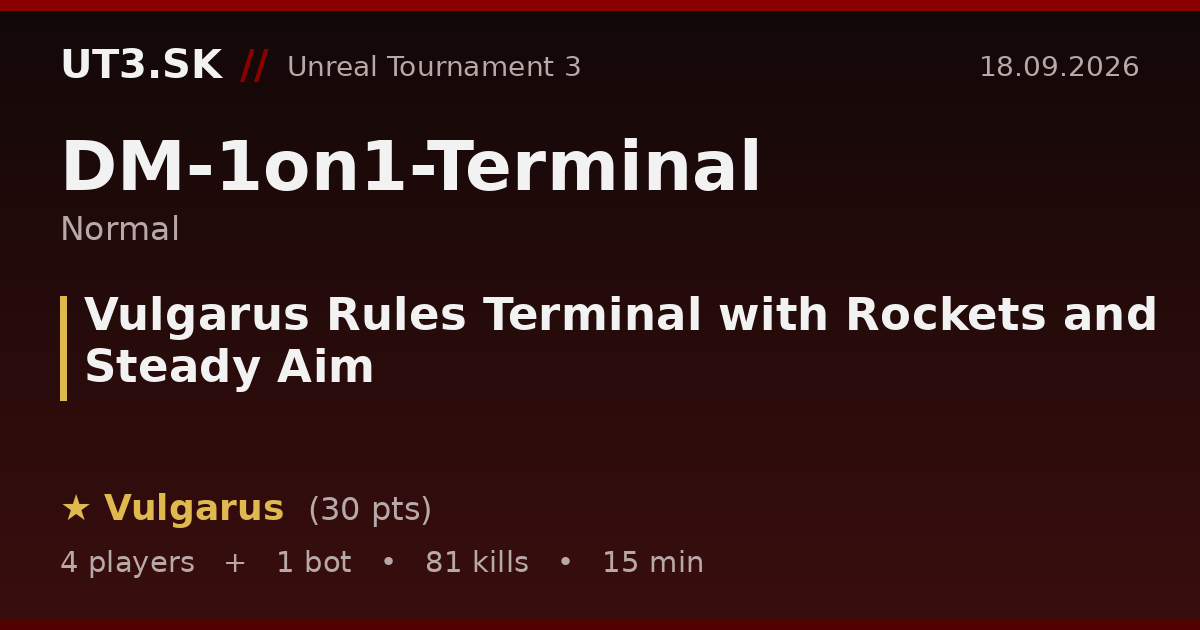 Vulgarus Rules Terminal with Rockets and Steady Aim
