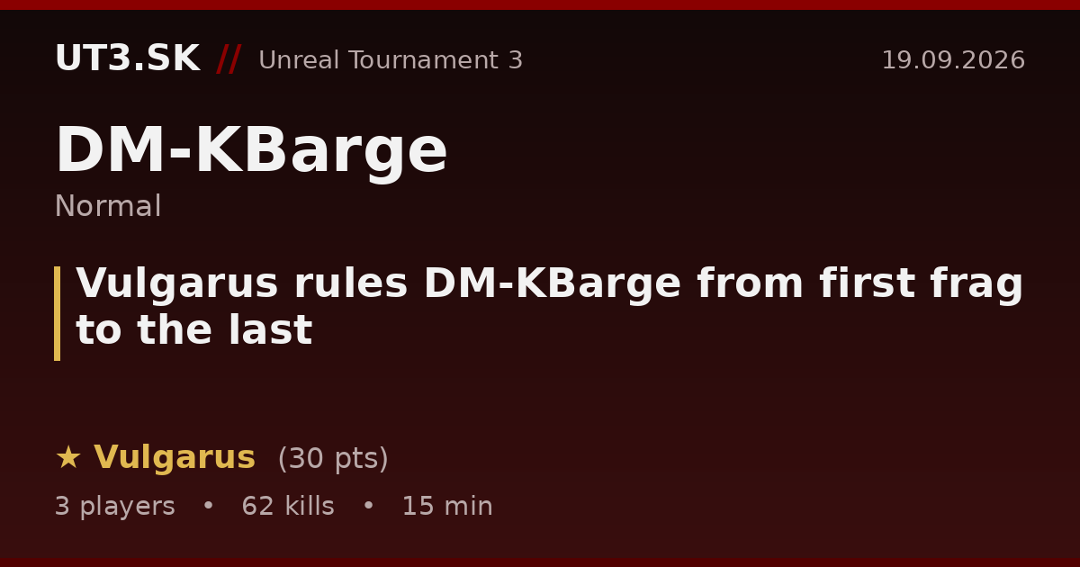Vulgarus rules DM-KBarge from first frag to the last