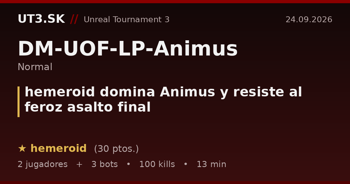 hemeroid domina Animus y resiste al feroz asalto final