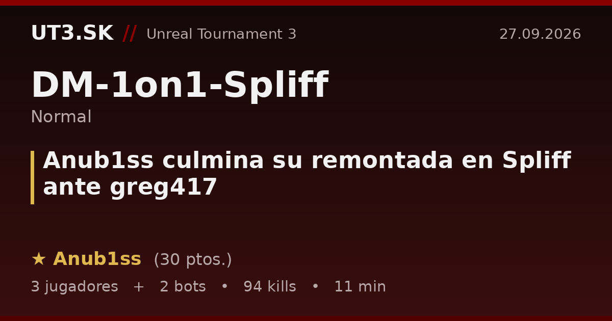 Anub1ss culmina su remontada en Spliff ante greg417