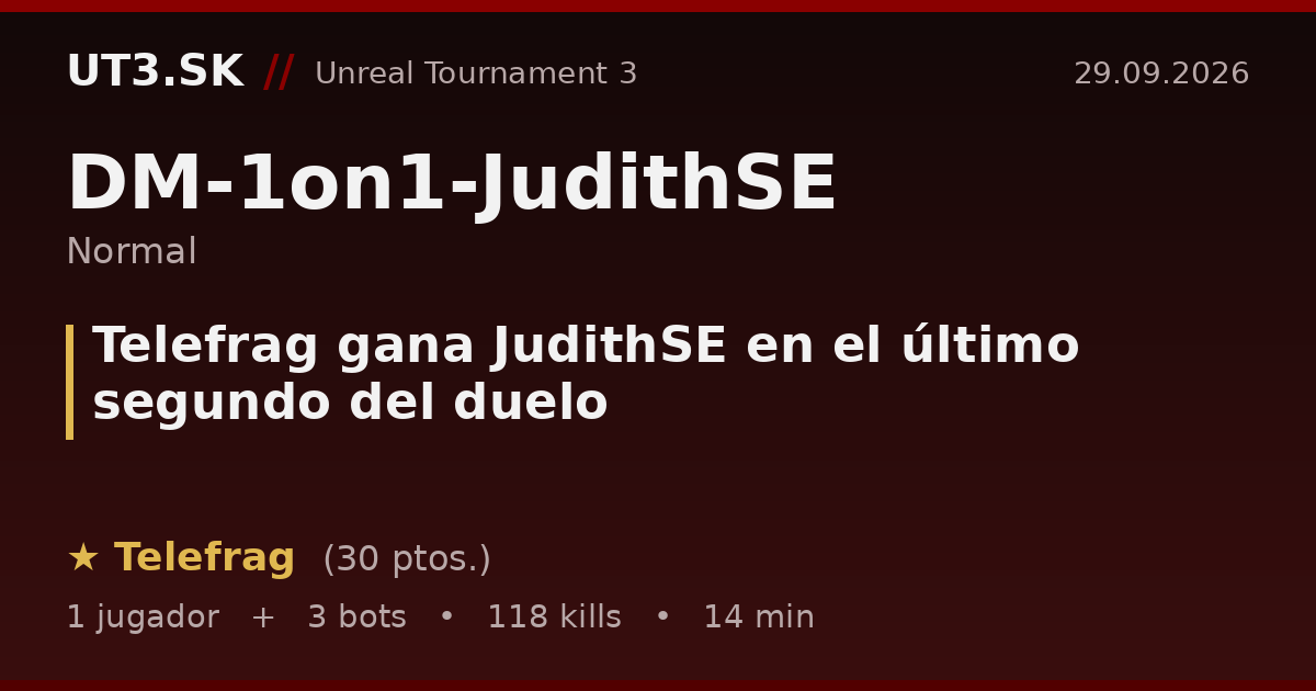 Telefrag gana JudithSE en el último segundo del duelo