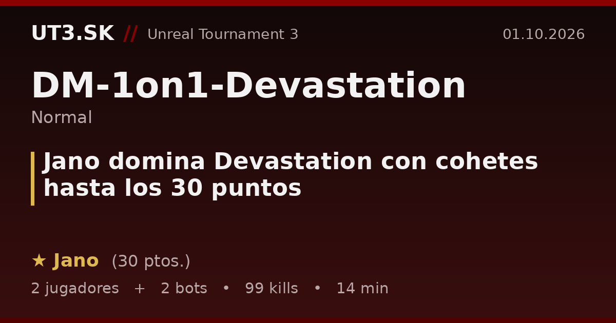 Jano domina Devastation con cohetes hasta los 30 puntos