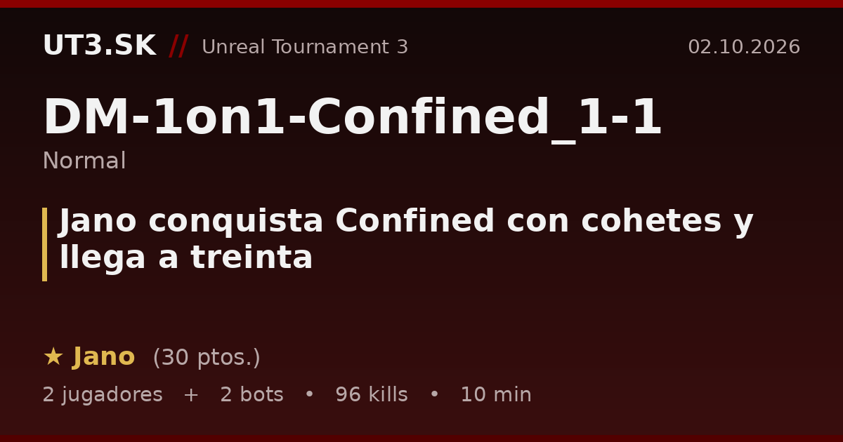 Jano conquista Confined con cohetes y llega a treinta